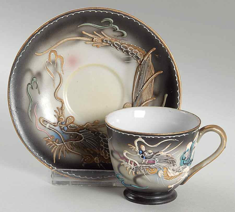 JAP636 Footed Demitasse Cup & Saucer Set by Japan-1
