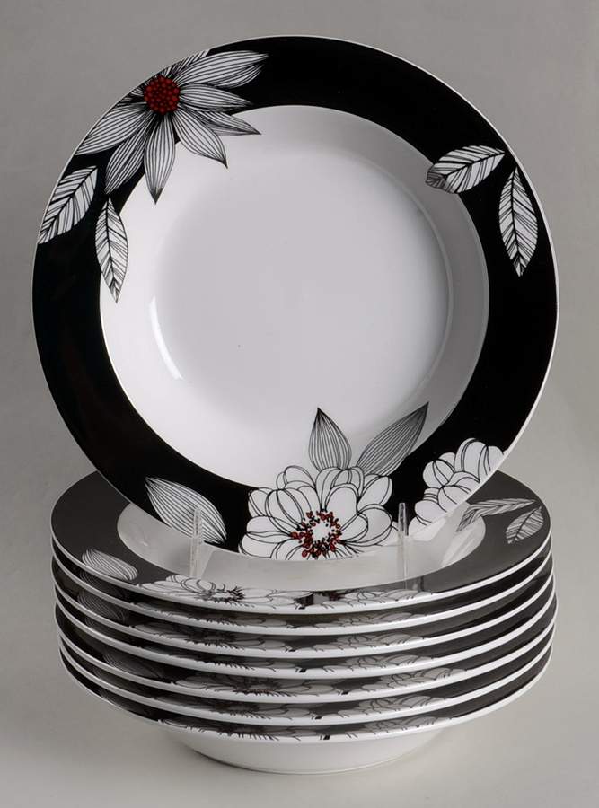 Claret Large Rim Soup Bowl - Set of 8 by Johnson Brothers-1