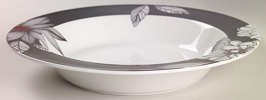 Claret Large Rim Soup Bowl by Johnson Brothers-1