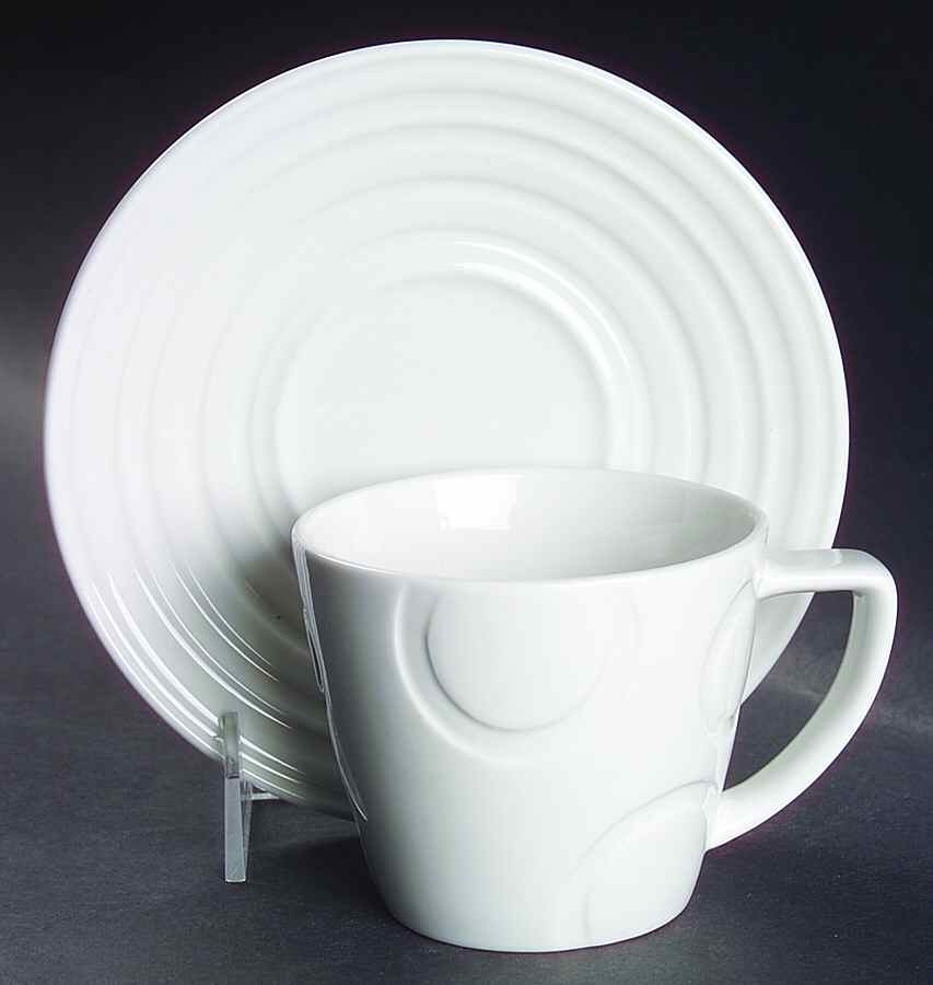 Pulse Flat Cup & Saucer Set by Johnson Brothers-1