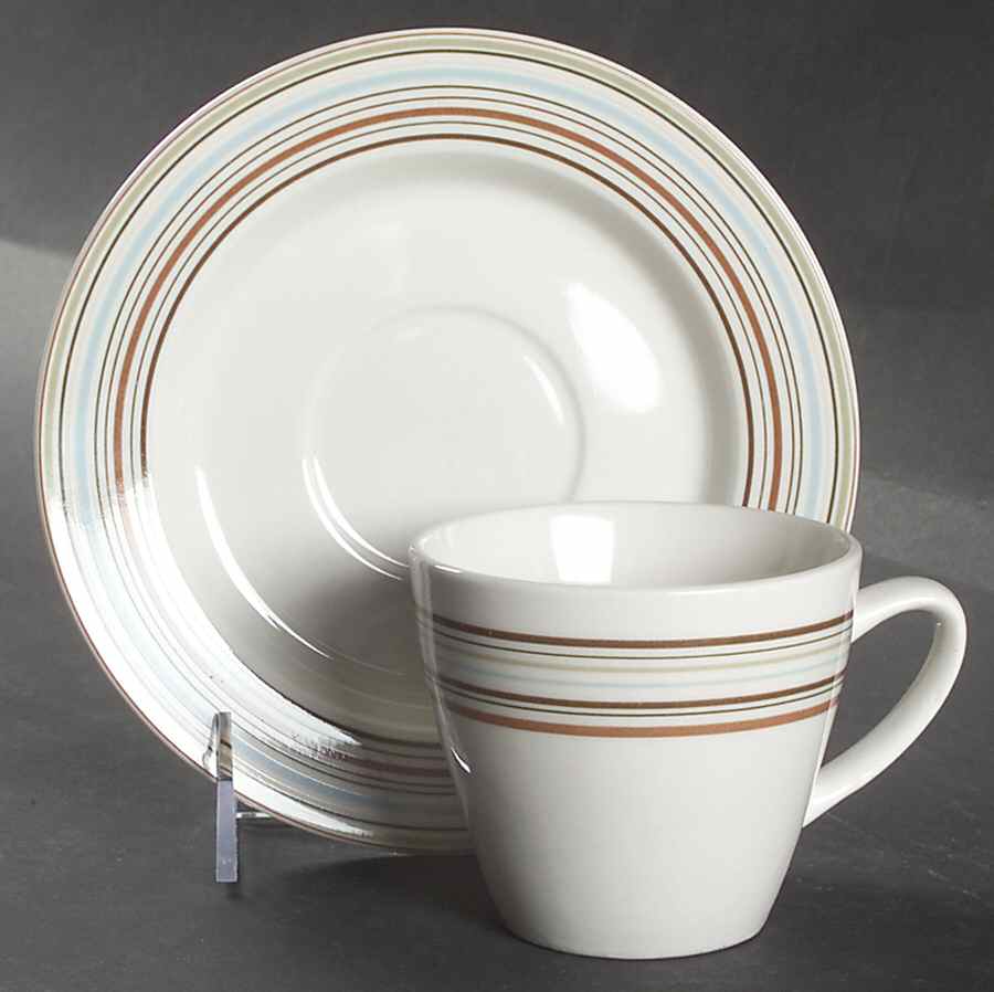 Sienna Flat Cup & Saucer Set by Johnson Brothers-1