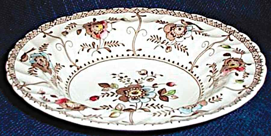Indies Brown Multicolor Rim Soup Bowl by Johnson Brothers-1