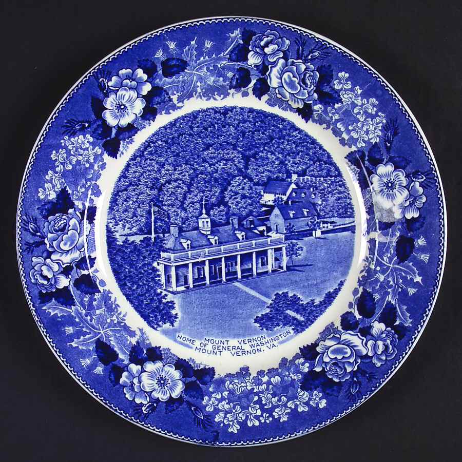 Mount Vernon Blue Dinner Plate by Jonroth Studios-1
