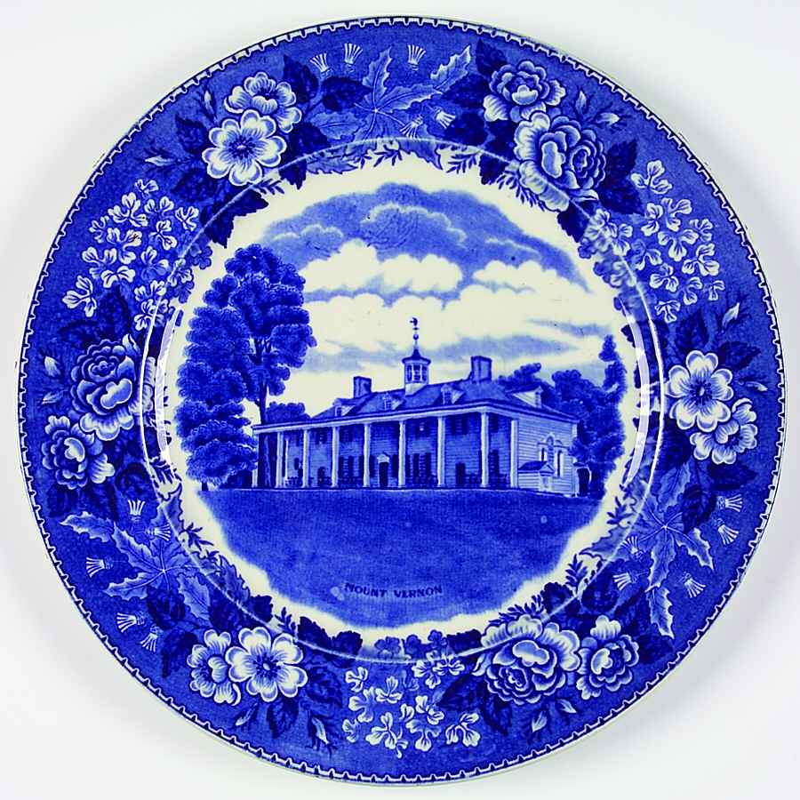 Mount Vernon Blue Dinner Plate by Jonroth Studios-1