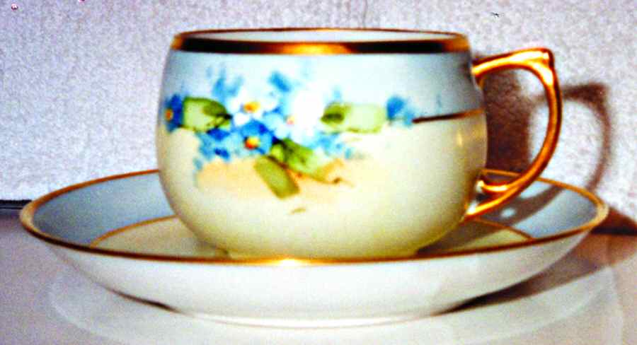 JAP642 Flat Cup & Saucer Set by Japan-1
