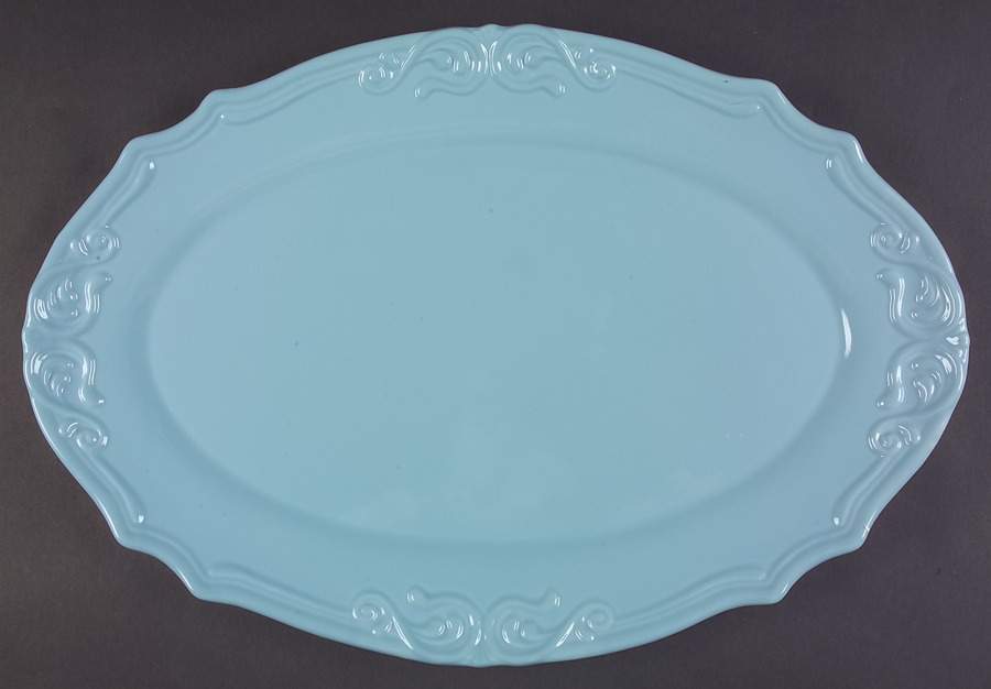 Vanessa Blue 18" Oval Serving Platter by JCPenney-1