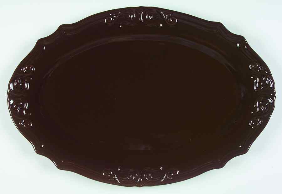Vanessa Chocolate 18" Oval Serving Platter by JCPenney-1