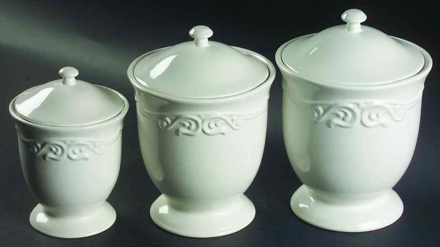 Vanessa White (3 Piece) Canister Set (Box Set) by JCPenney-1