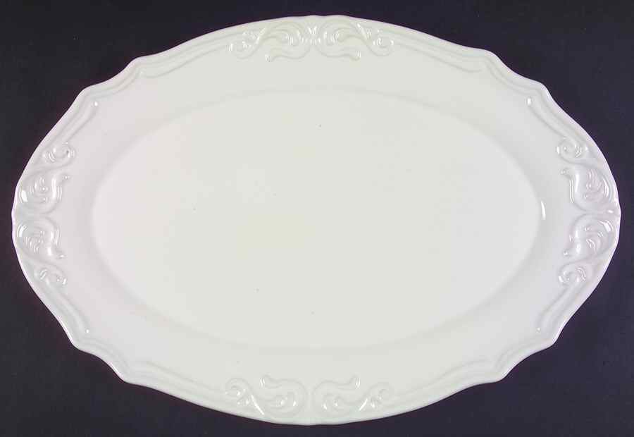 Vanessa White 18" Oval Serving Platter by JCPenney-1