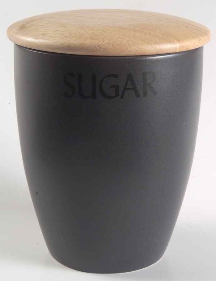 Eclipse Sugar Canister & Wood Lid by Johnson Brothers-1