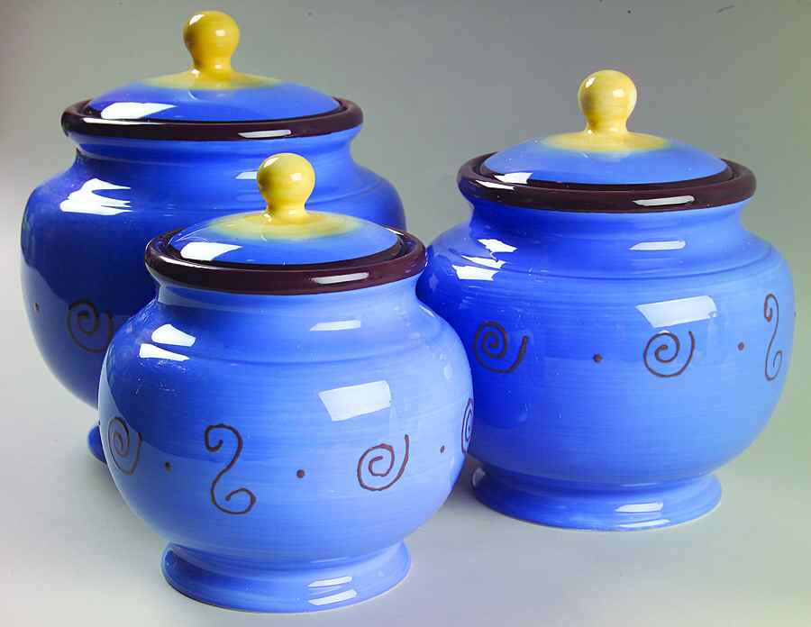 Carmen Blue (3 Piece) Canister Set (Box Set) by JCPenney-1