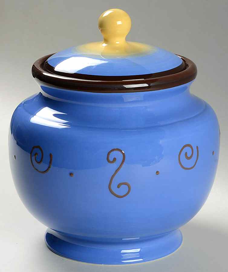 Carmen Blue Medium Canister & Lid by JCPenney-1