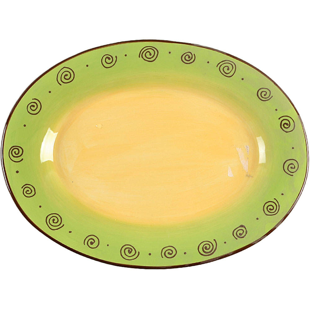 Carmen Green 18" Oval Serving Platter by JCPenney-1