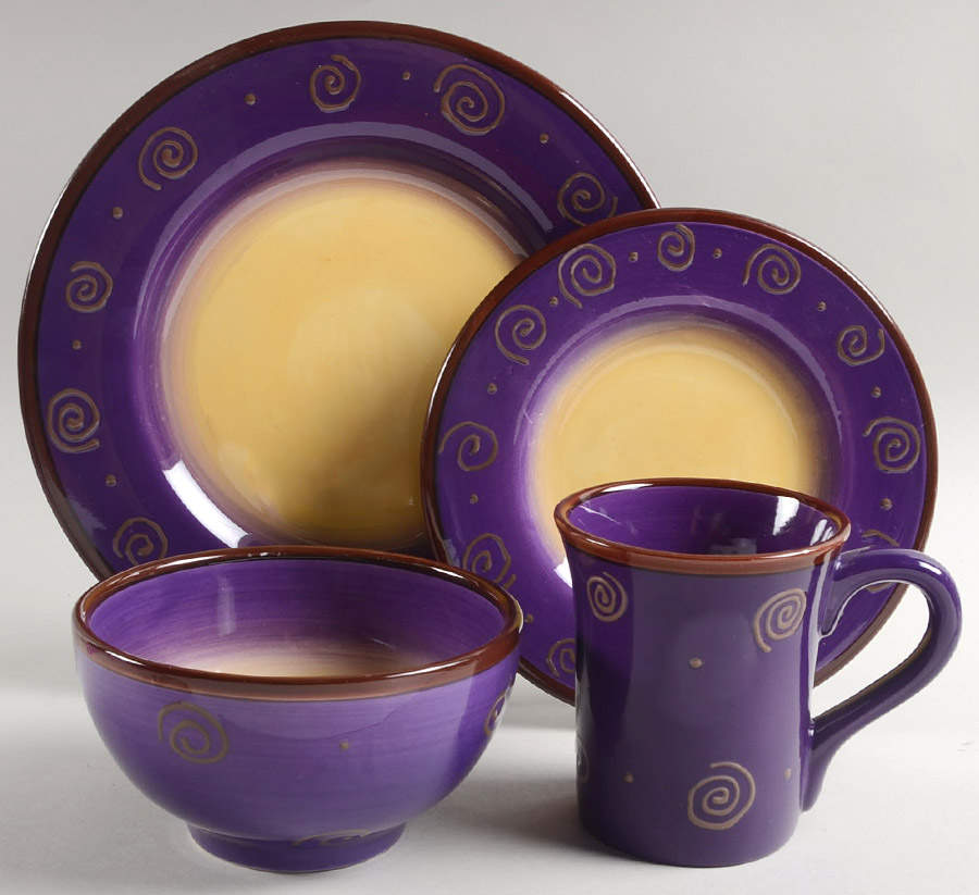 Carmen Purple 4 Piece Place Setting by JCPenney-1