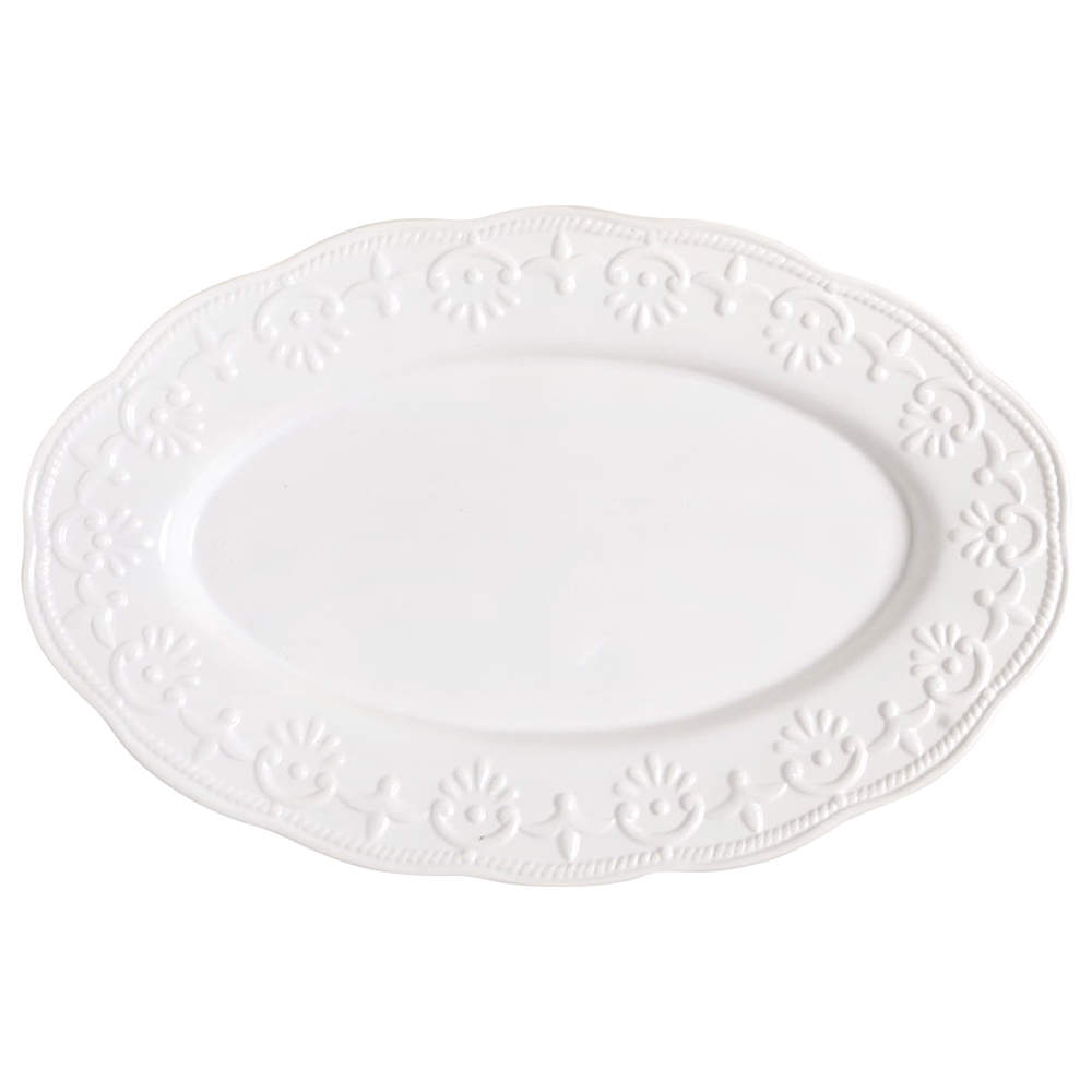 Lace White 14" Oval Serving Platter by JCPenney-1