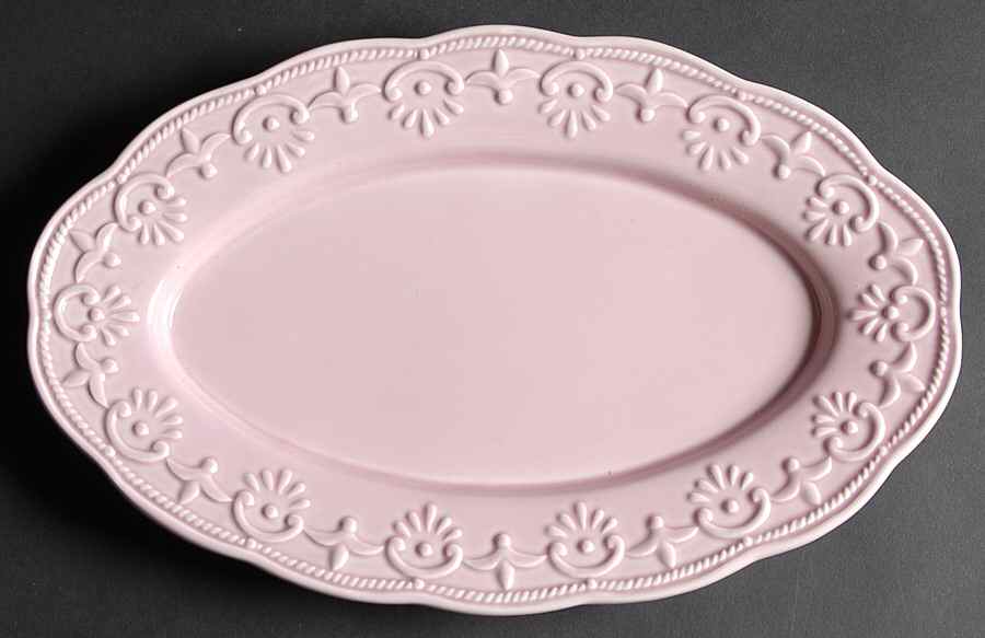 Lace Pink 14" Oval Serving Platter by JCPenney-1
