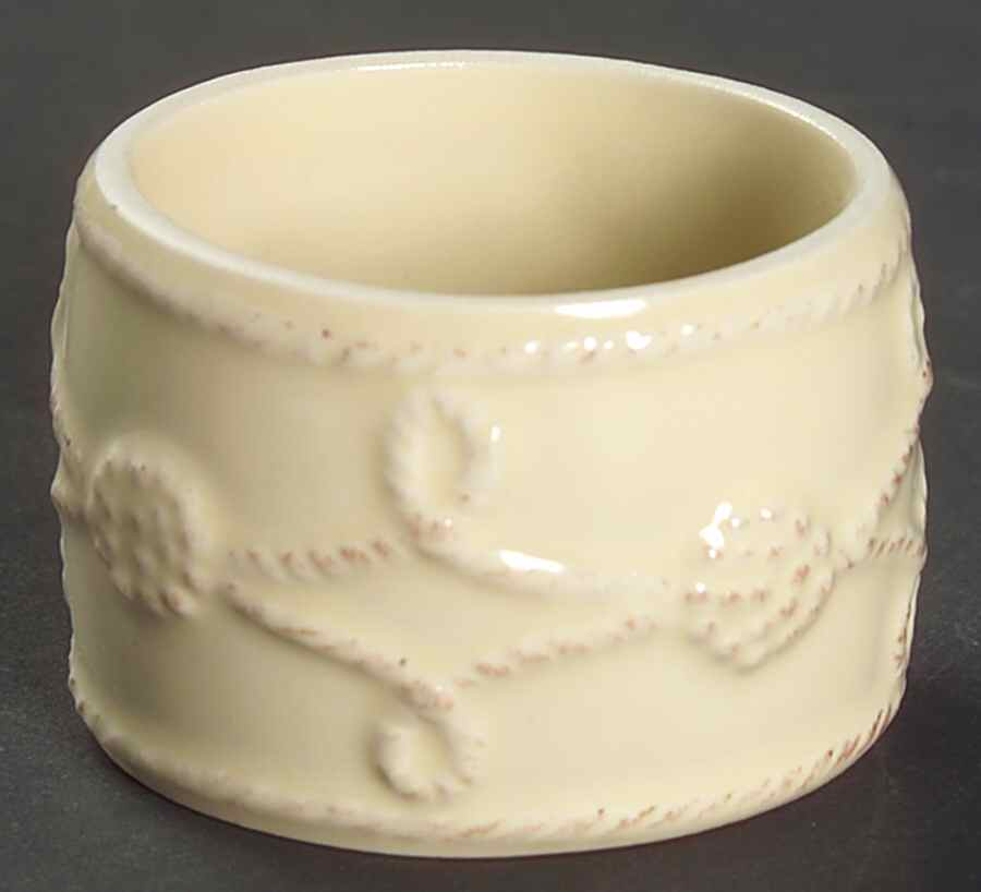 Berry and Thread Butter Yellow Napkin Ring by Juliska Ceramics-1