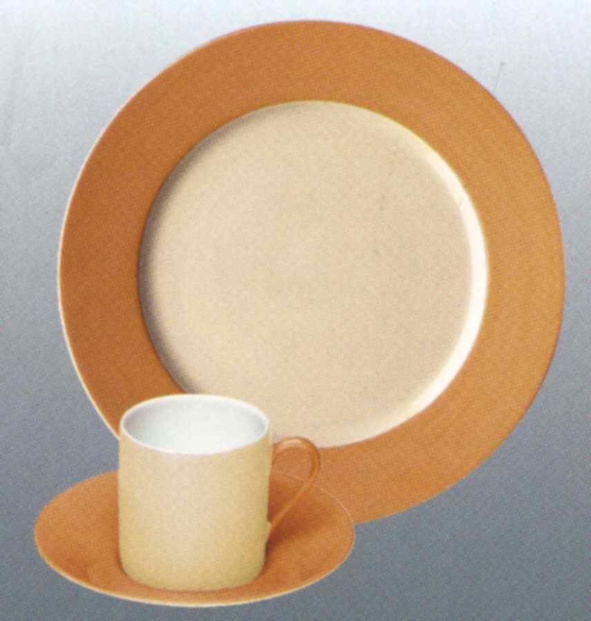 Swing Caramel and Vanilla Dinner Plate by Jammet Seignolles-1