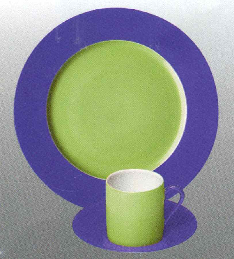 Swing Blue and Green Dinner Plate by Jammet Seignolles-1