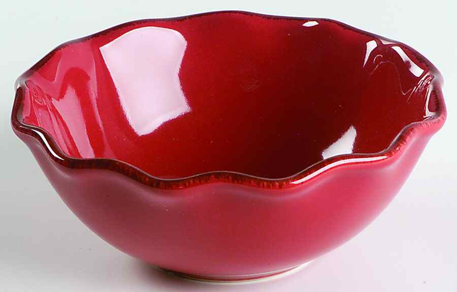 Scallop Spice (Red) Soup/Cereal Bowl by JCPenney-1