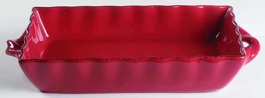 Scallop Spice (Red) 12" Rectangular Baker by JCPenney-1