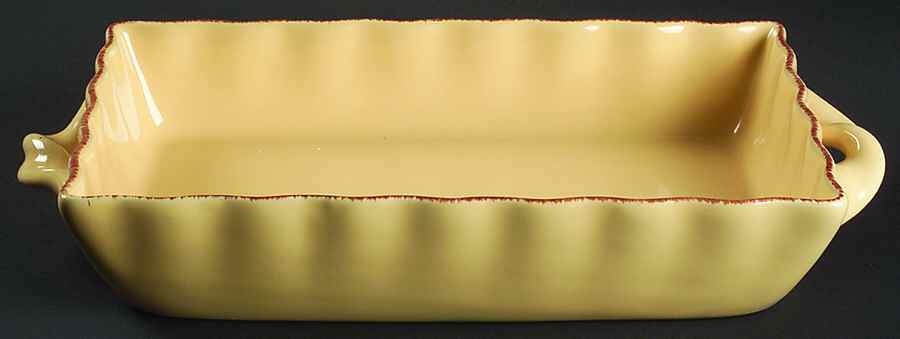 Scallop Mustard (Yellow) 12" Rectangular Baker by JCPenney-1