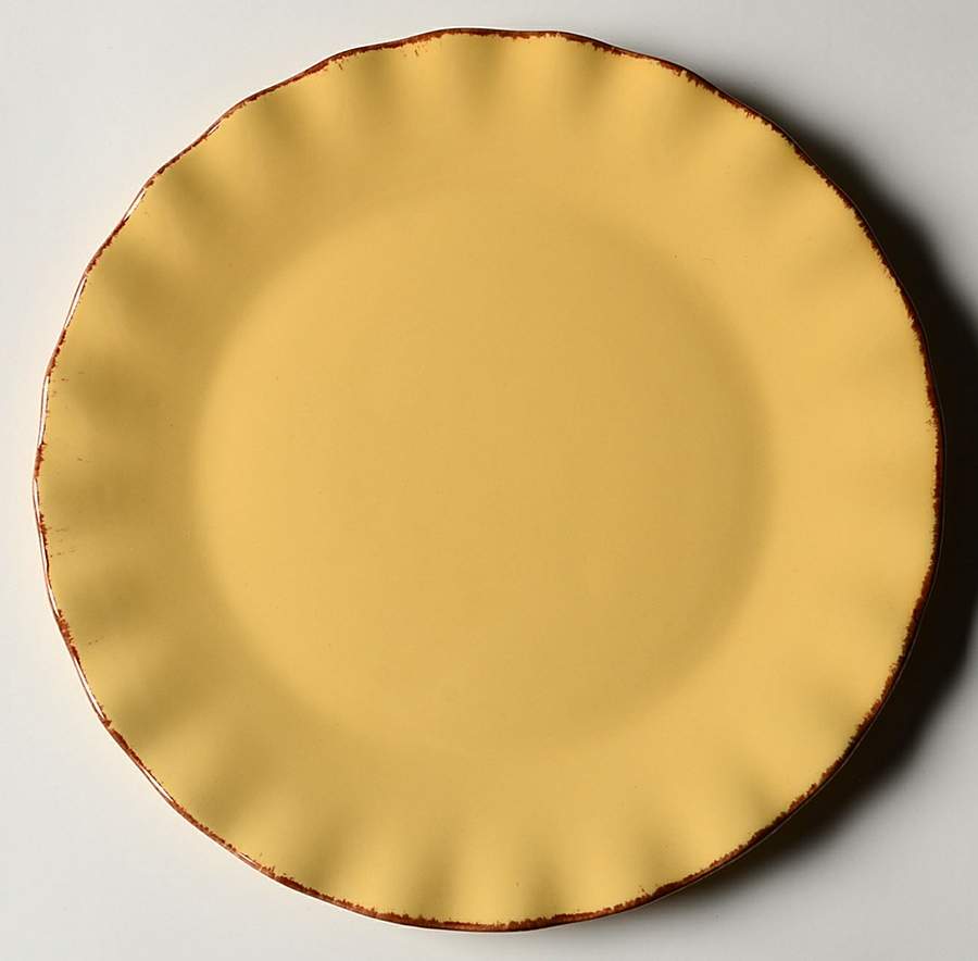 Scallop Mustard (Yellow) Salad Plate by JCPenney-1