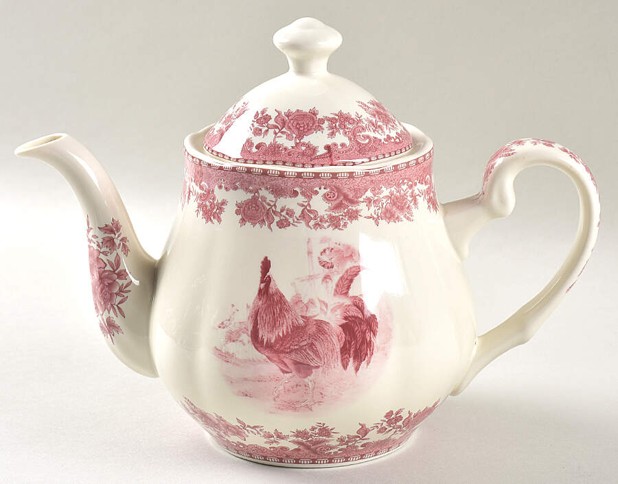 William James Farm Yard Red Teapot & Lid by Jay Import-1