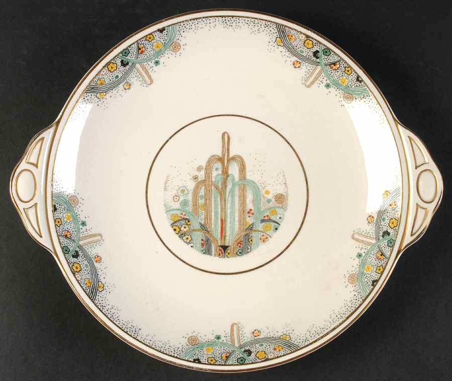 Les Fountaines Handled Cake Plate by Johnson Brothers-1