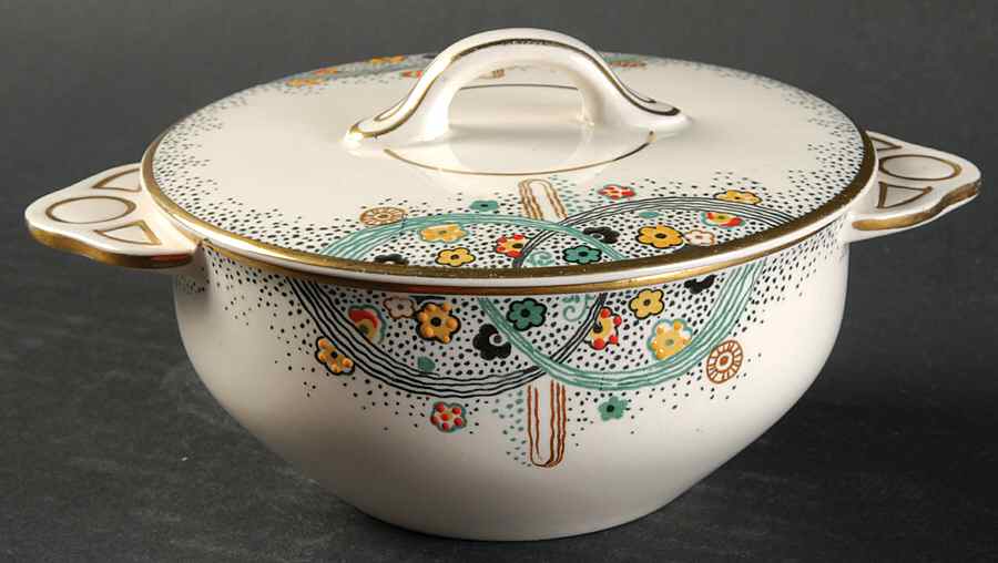 Les Fountaines Cream Soup Bowl & Lid Set by Johnson Brothers-1