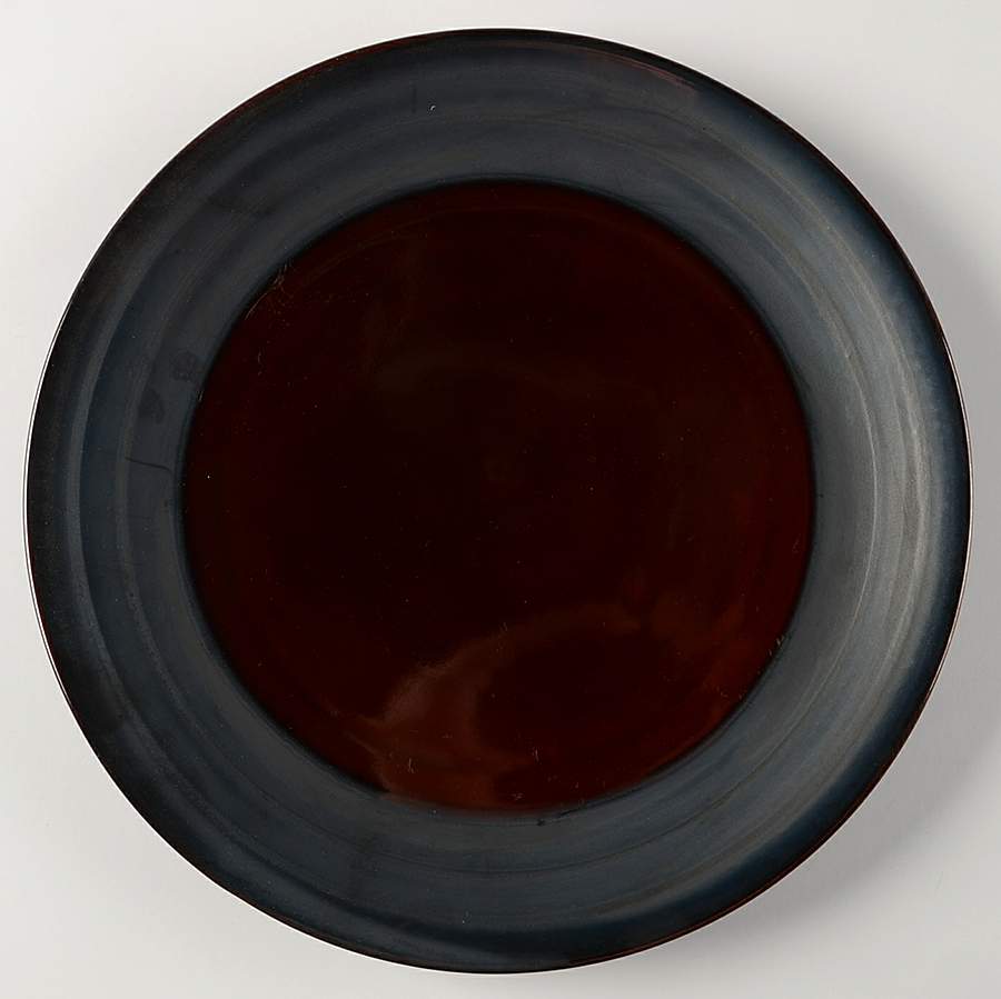 Mahogany Circles 12" Chop Plate (Round Platter) by Joseph Abboud-1