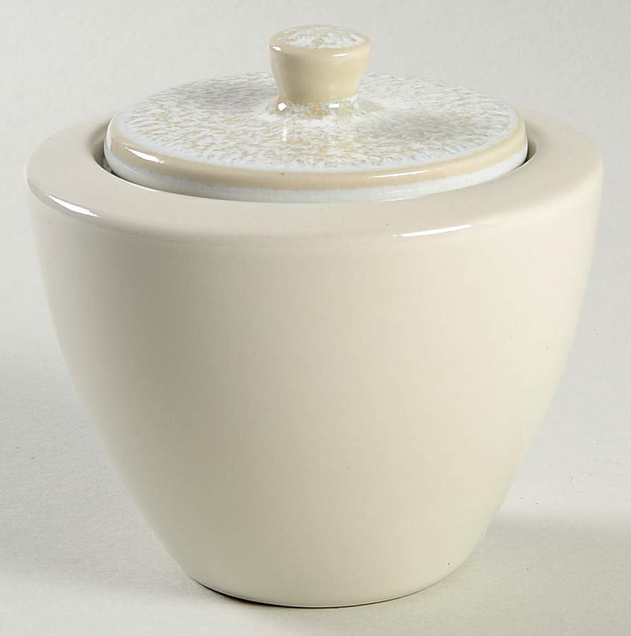 Vuelta White Pearl Sugar Bowl & Lid by Jars-France-1