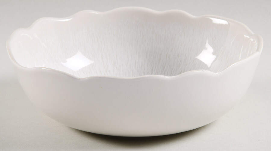 Plume White Pearl 8" Individual Pasta Bowl by Jars-France-1