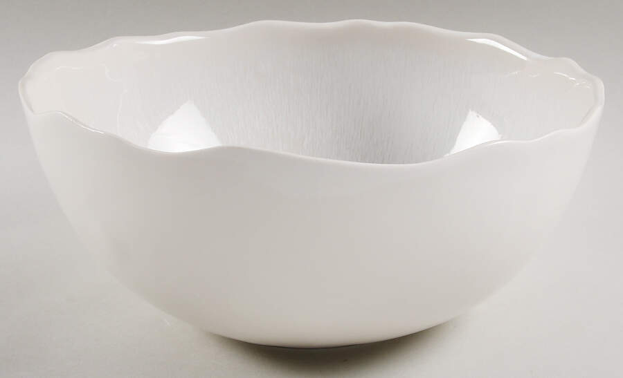 Plume White Pearl 10" Round Vegetable Bowl by Jars-France-1