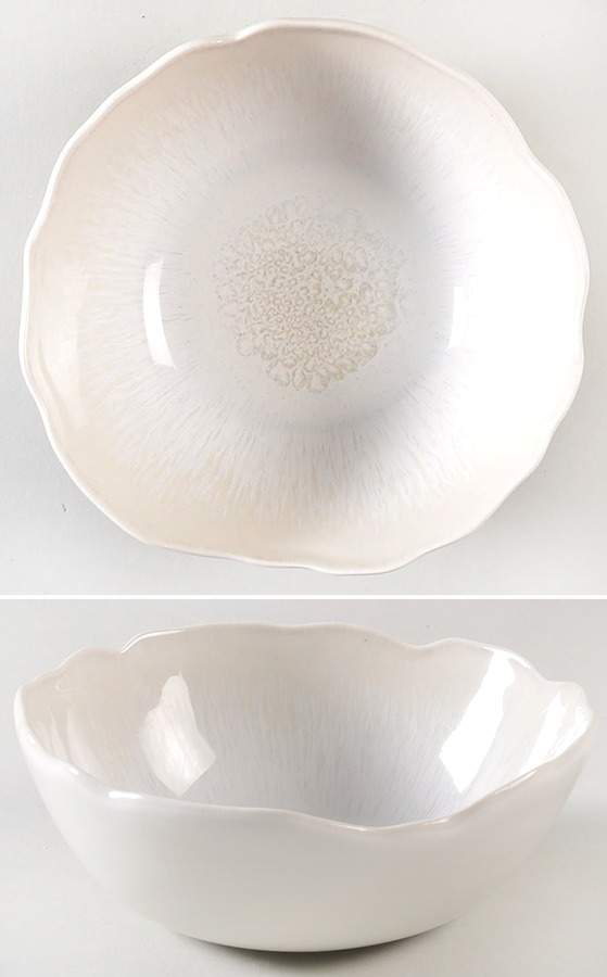 Plume White Pearl Fruit/Dessert (Sauce) Bowl by Jars-France-1