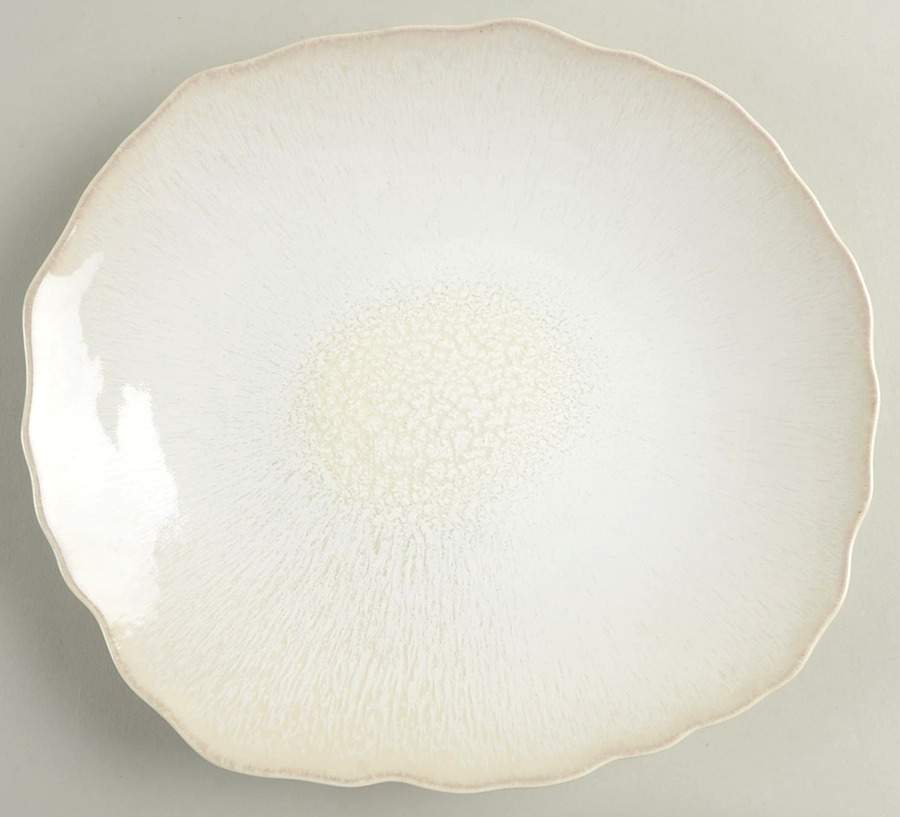 Plume White Pearl Dinner Plate by Jars-France-1