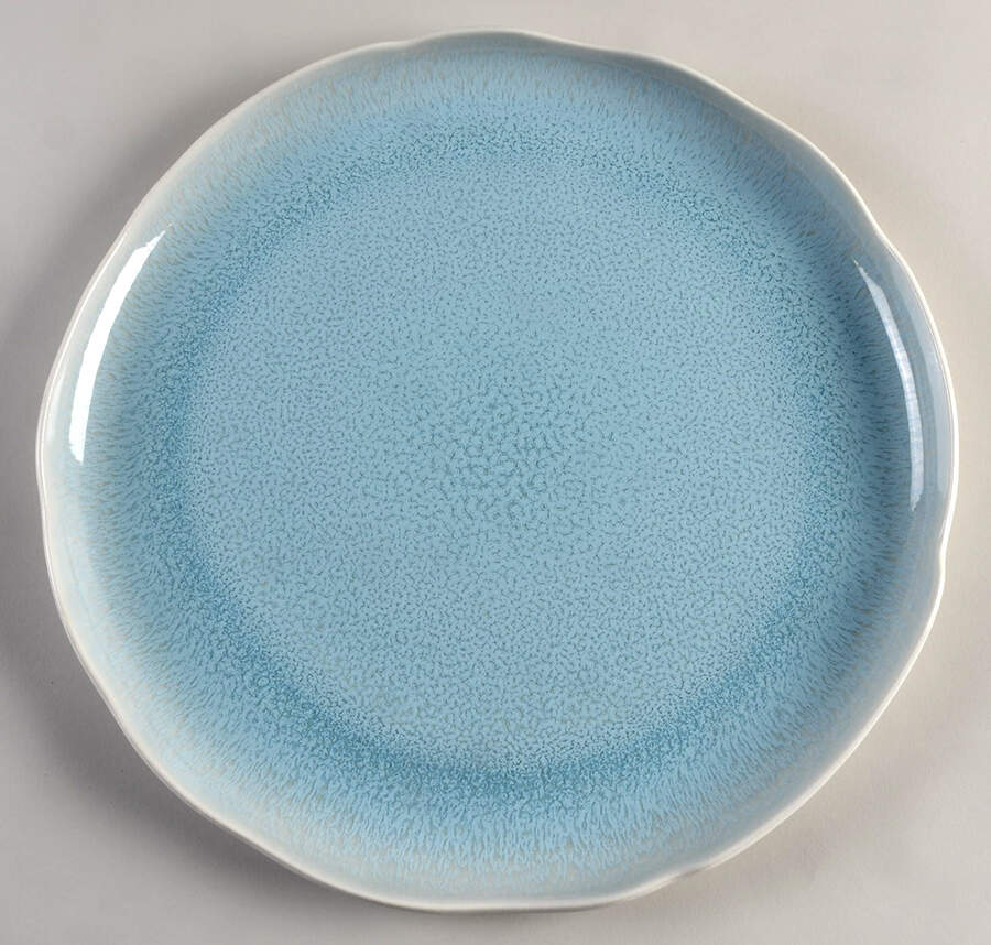 Plume Ocean Blue 12" Chop Plate (Round Platter) by Jars-France-1
