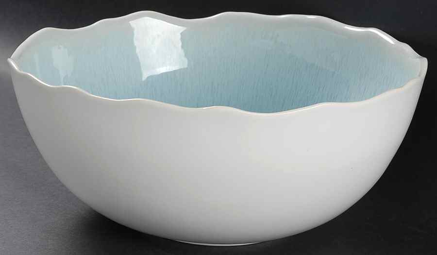 Plume Ocean Blue 10" Round Vegetable Bowl by Jars-France-1