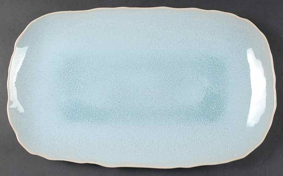 Plume Ocean Blue 15" Rectangular Tray by Jars-France-1