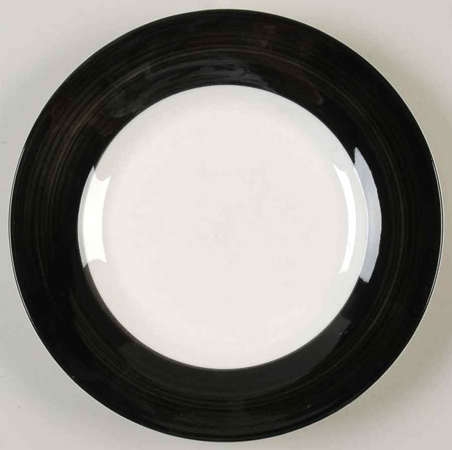 Color Strokes Black Salad Plate by JCPenney-1