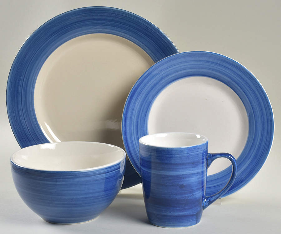 Color Strokes Blue 4 Piece Place Setting by JCPenney-1