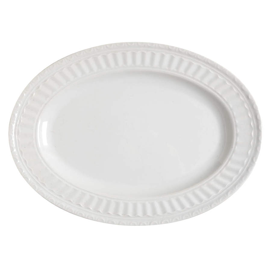 Italiana White 12" Oval Serving Platter by JCPenney-1