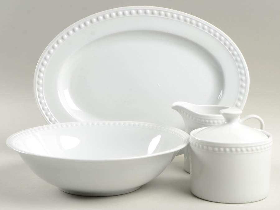 Elegant Pearl White 5 Piece Hostess Set by JCPenney-1
