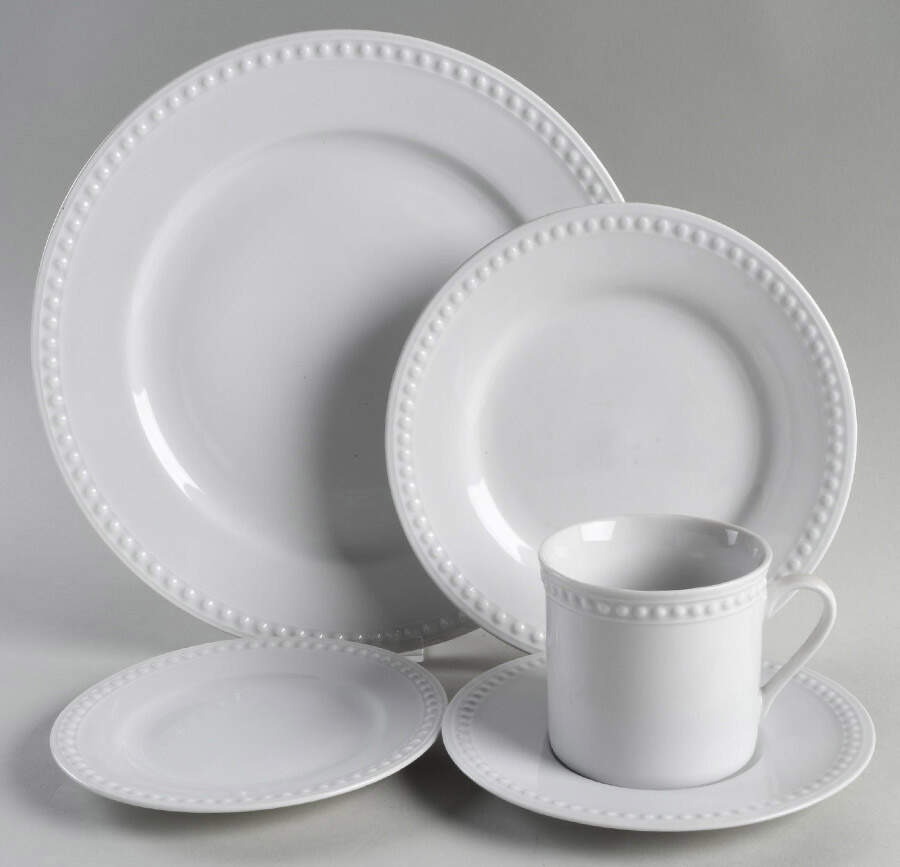 Elegant Pearl White 40 Piece Estate Set by JCPenney-1