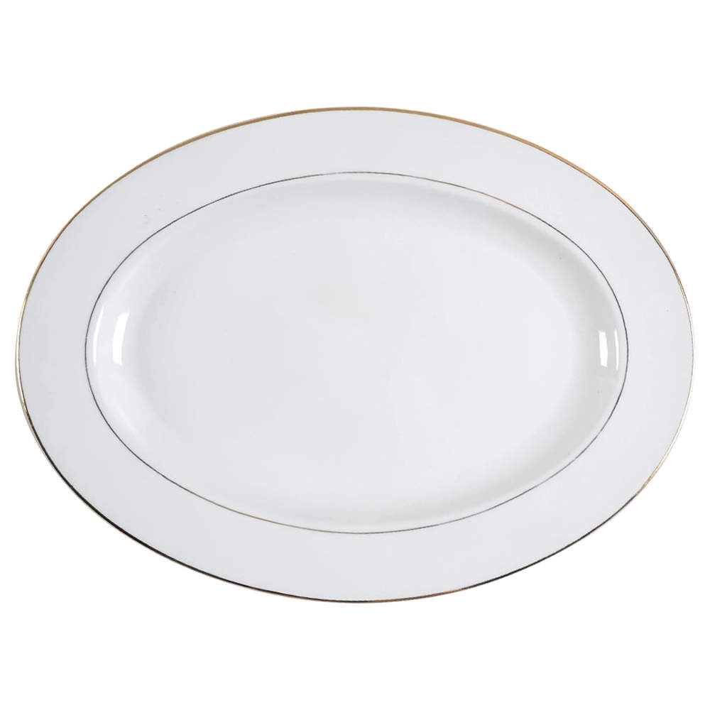 Gold Band 14" Oval Serving Platter by JCPenney-1