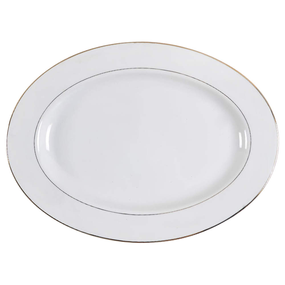 Gold Band 12" Oval Serving Platter by JCPenney-1
