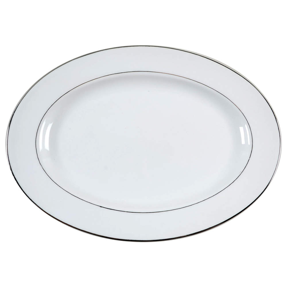 Platinum Band 12" Oval Serving Platter by JCPenney-1