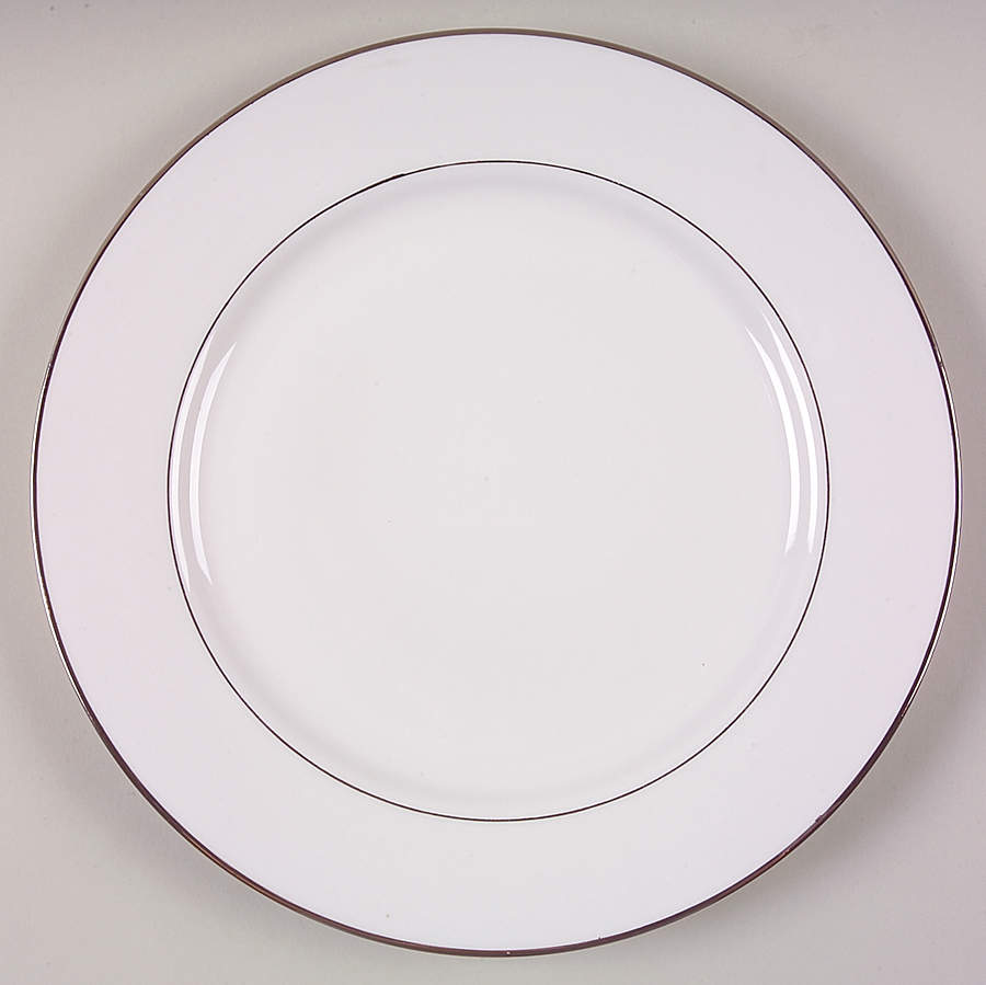 Platinum Band Dinner Plate by JCPenney-1