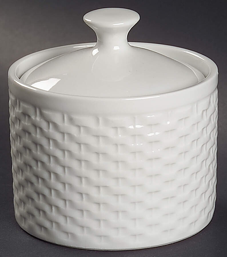 Basket Weave Sugar Bowl & Lid by JCPenney-1