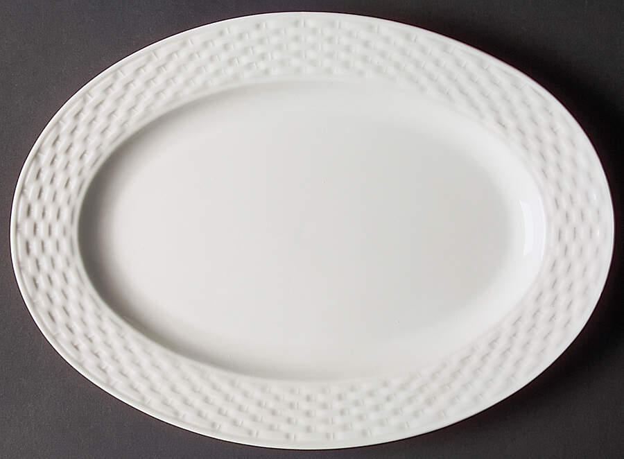 Basket Weave 12" Oval Serving Platter by JCPenney-1